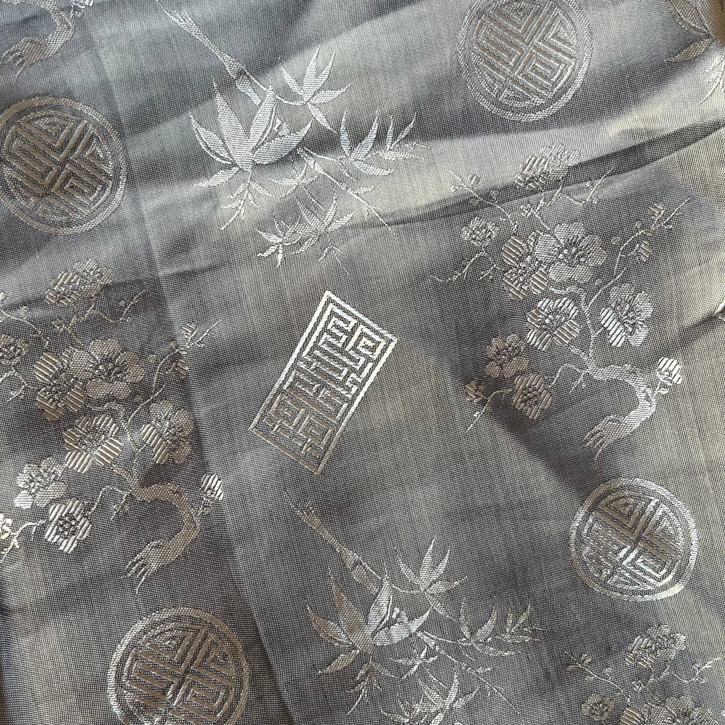 Grey lightweight silk from Vietnam