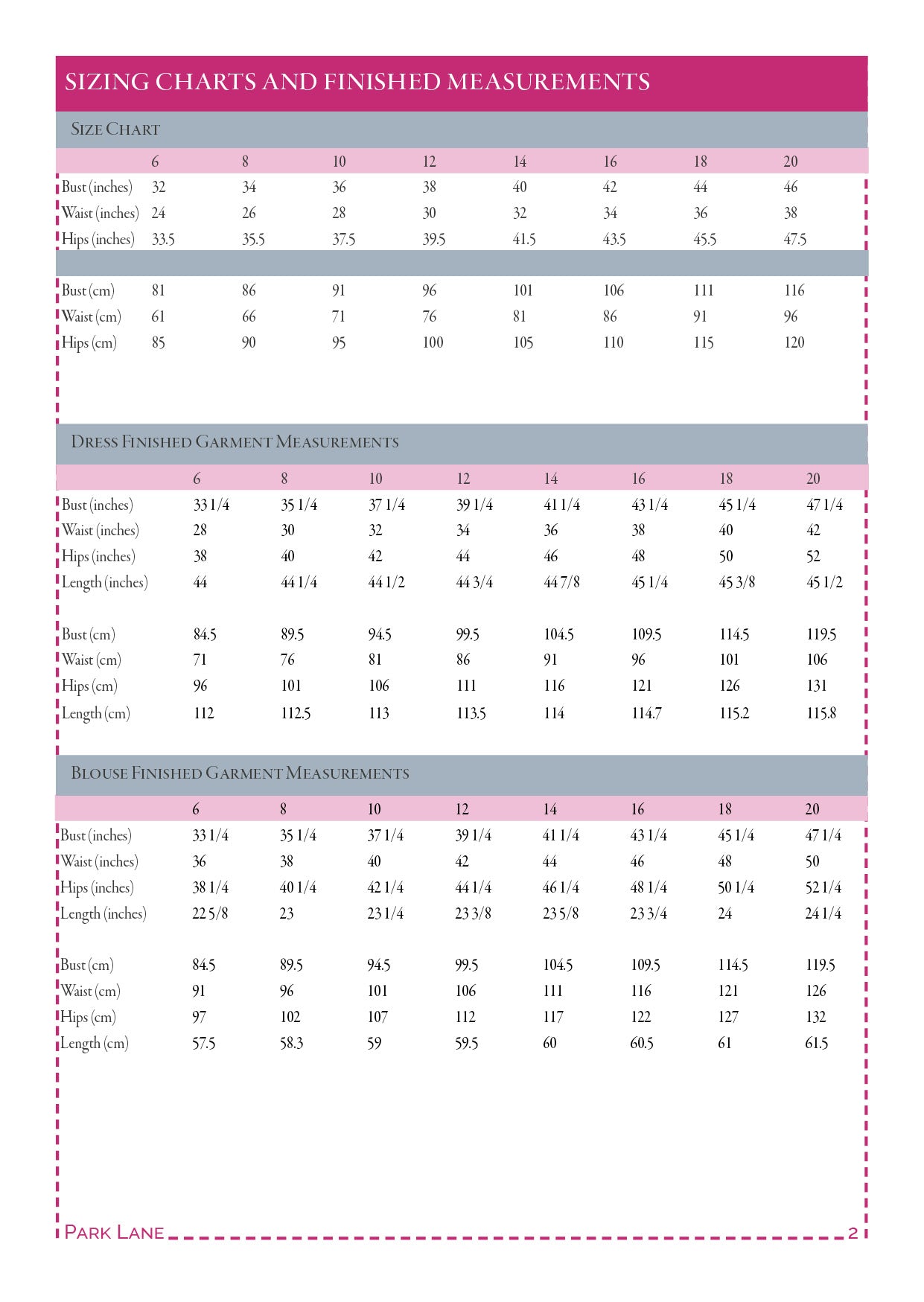 Park Lane – PDF Sewing Pattern (sizes 6–20)