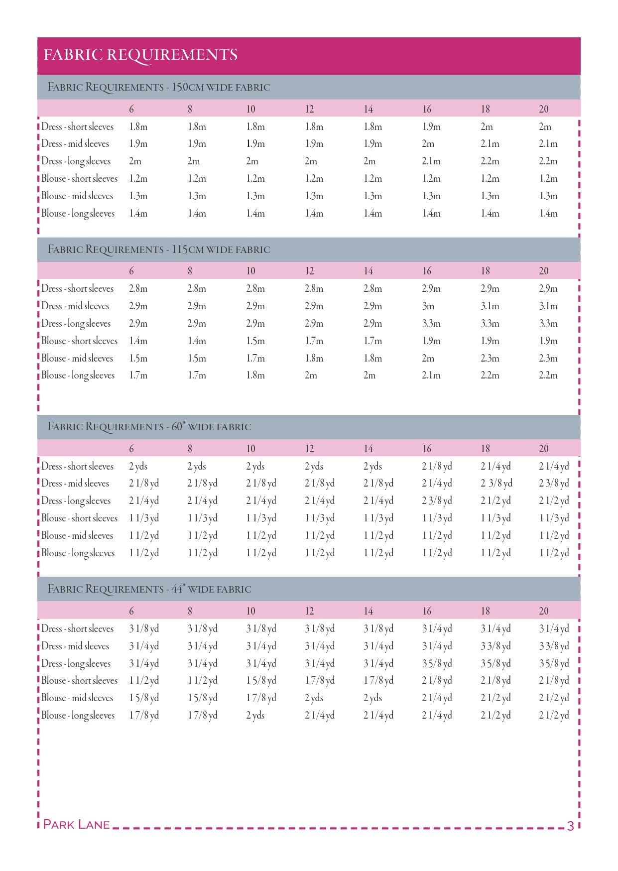 Park Lane – PDF Sewing Pattern (sizes 6–20)