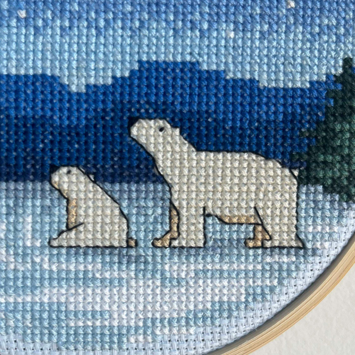 Polar Bears Under Starry Sky cross stitch pattern – image 5 of 8