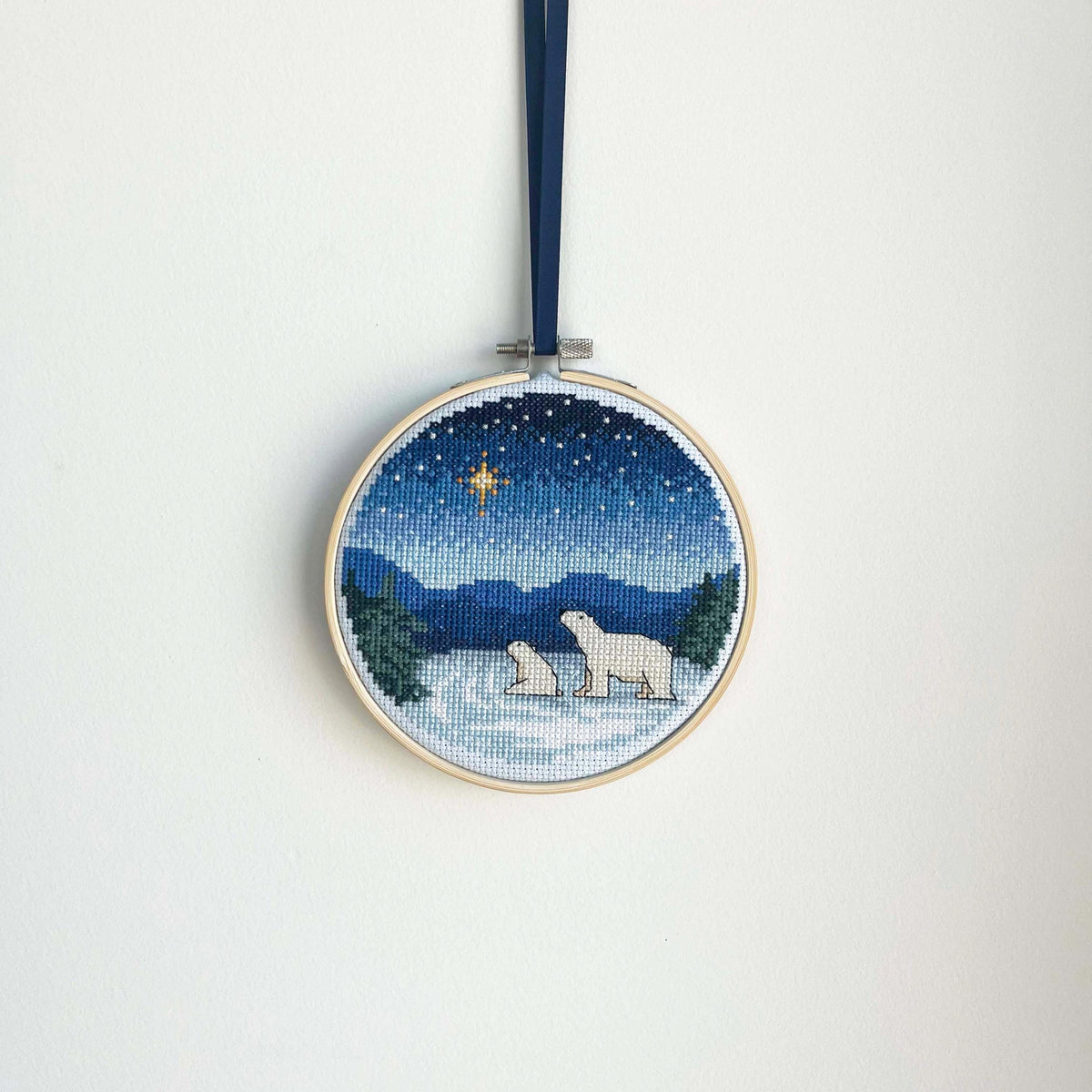 Polar Bears Under Starry Sky cross stitch pattern – image 3 of 8