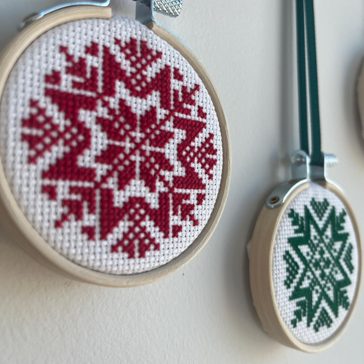 Fairisle Christmas Stars or Snowflakes cross stitch pattern – image 4 of 9