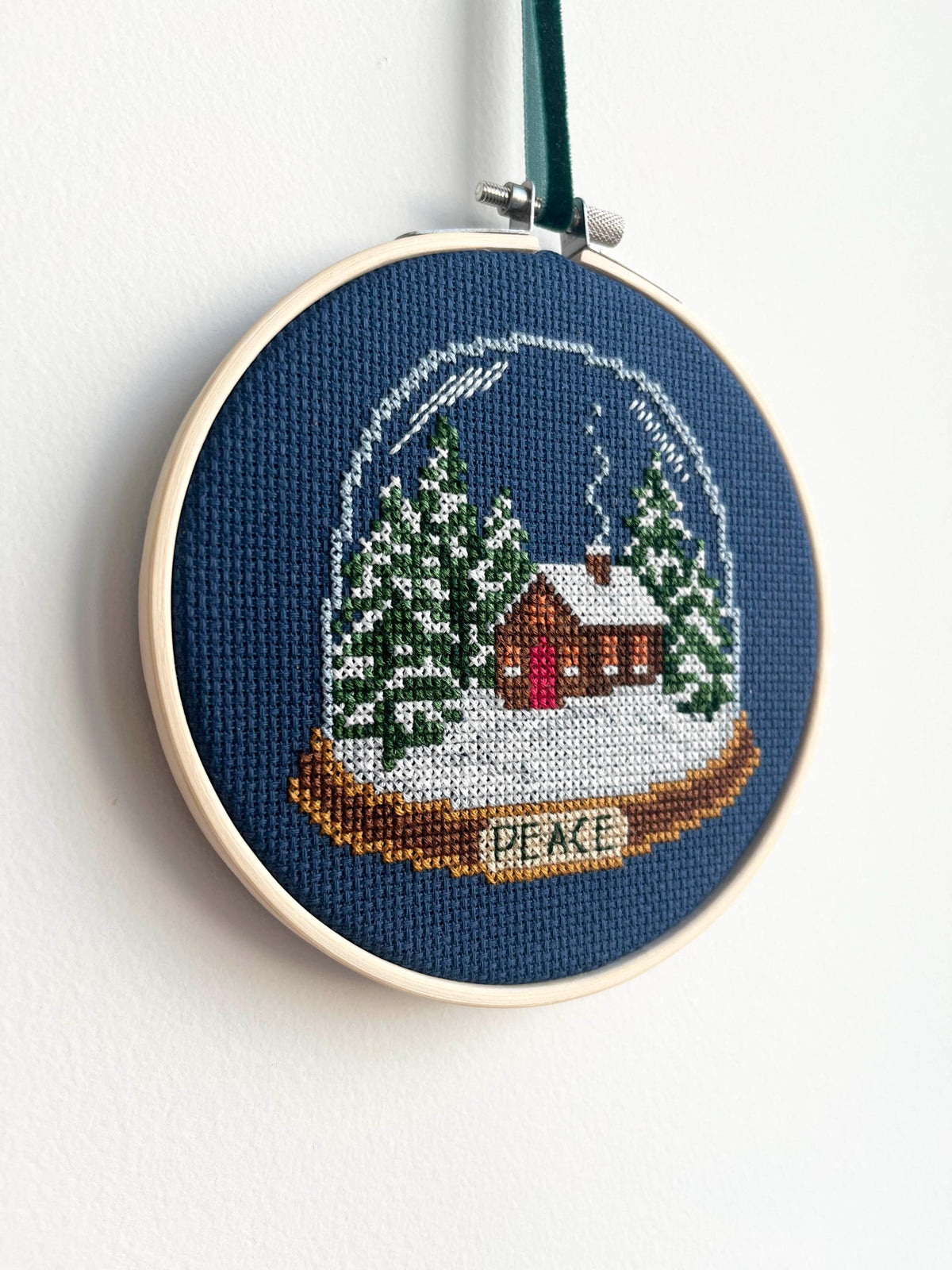 Christmas Snow Globe with 'Peace' Scene cross stitch pattern – image 2 of 7