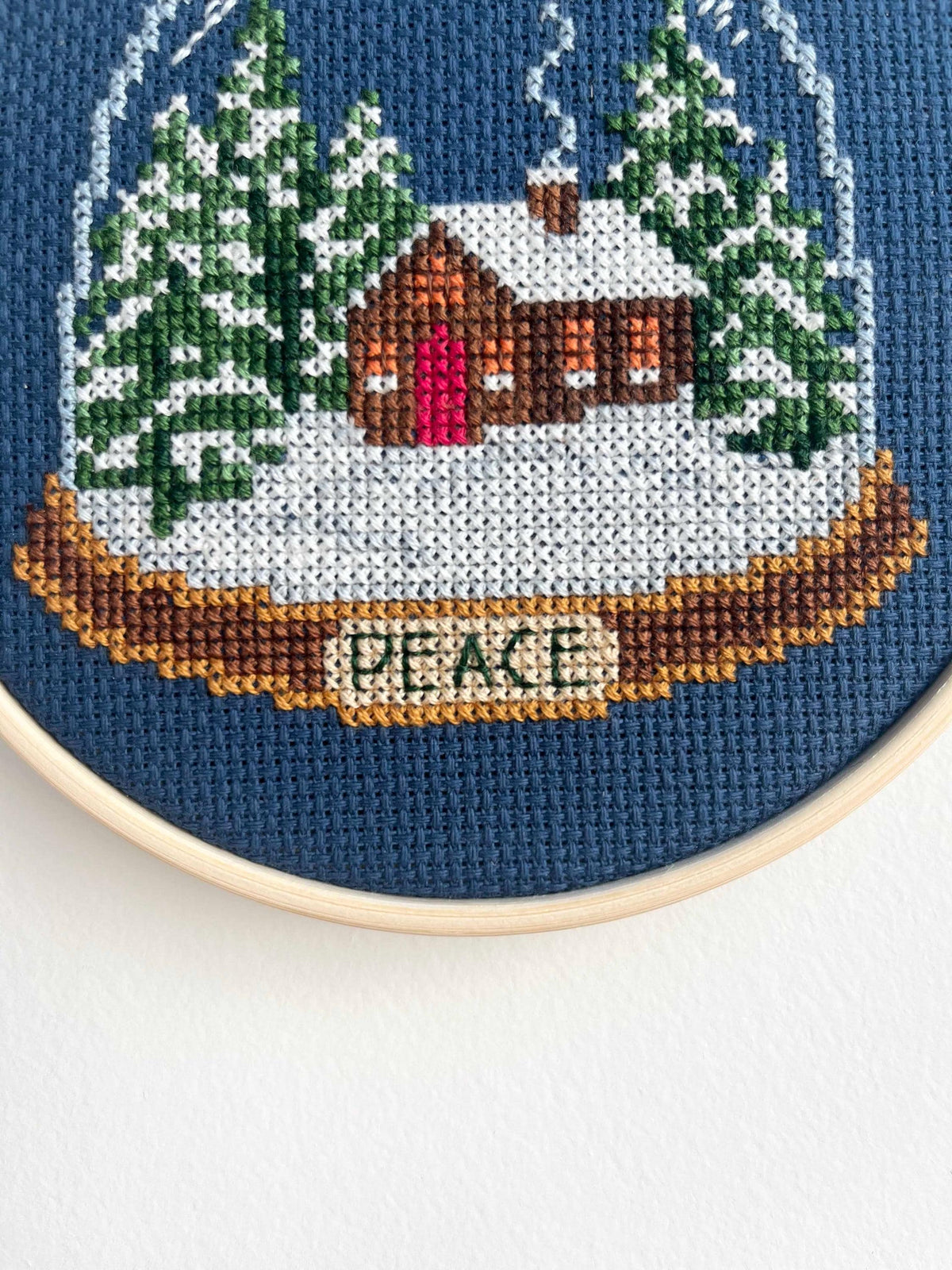 Christmas Snow Globe with 'Peace' Scene cross stitch pattern – image 3 of 7