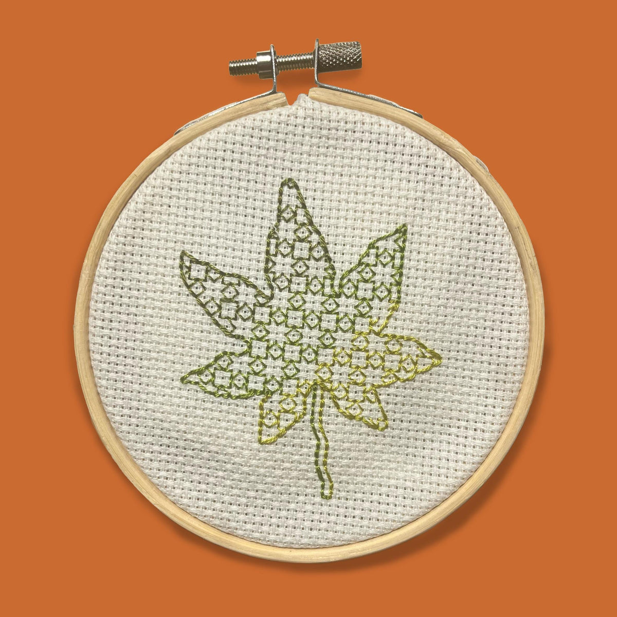 Autumn Leaves blackwork embroidery pattern – image 3 of 7