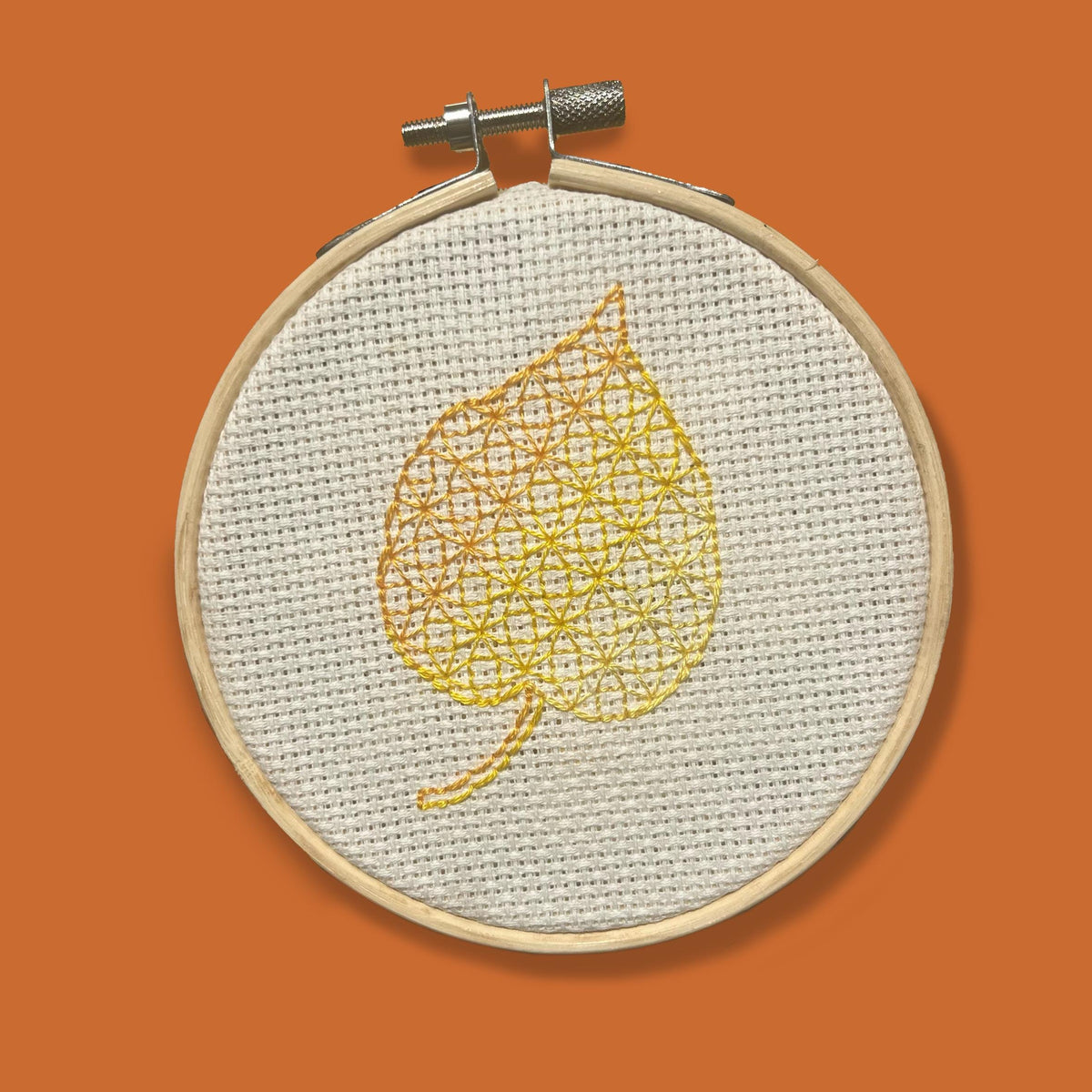 Autumn Leaves blackwork embroidery pattern – image 4 of 7