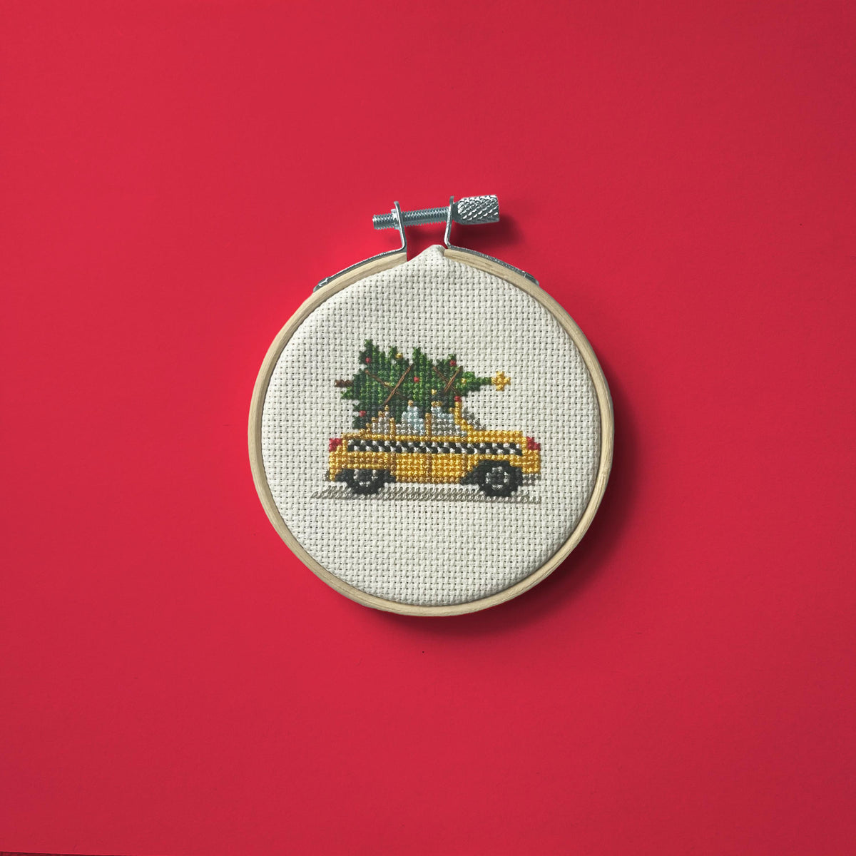 New York Taxi with Christmas Tree cross stitch pattern – image 3 of 8