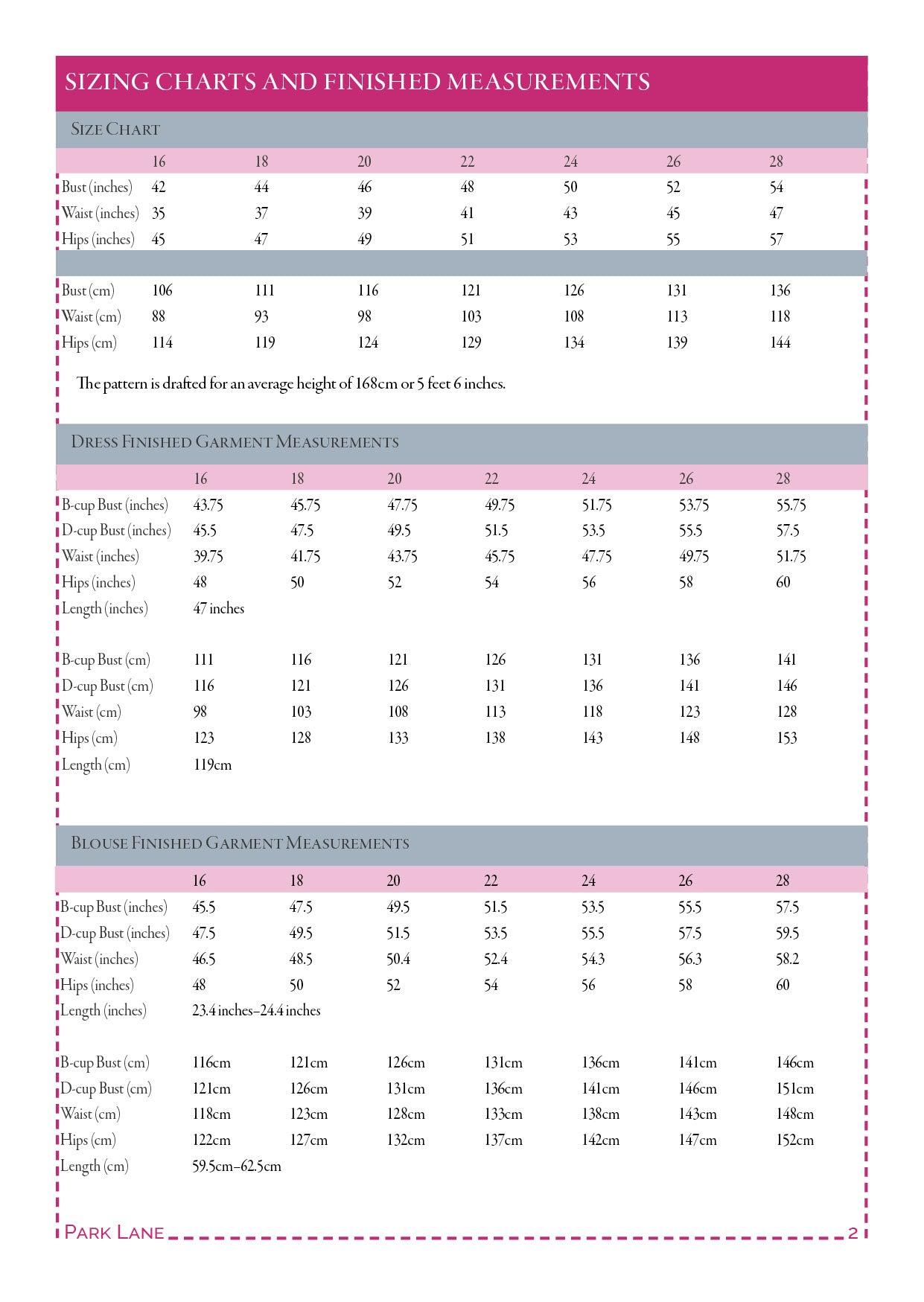 Park Lane – PDF Sewing Pattern (sizes 16–28)