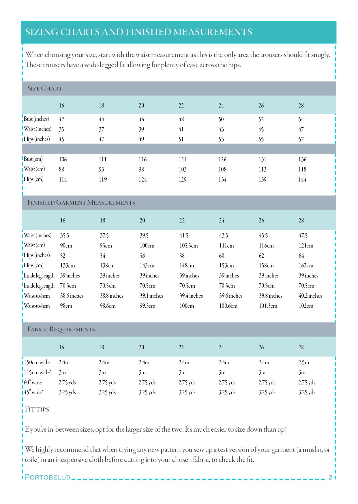 Portobello – PDF sewing pattern (sizes 16-28)